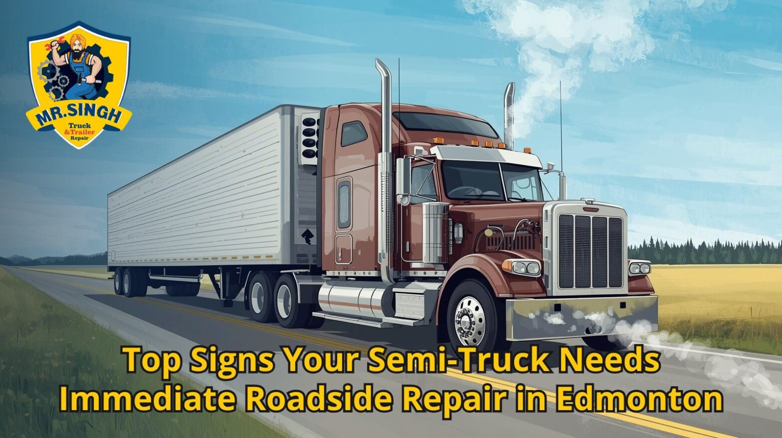 semi-truck roadside repair Edmonton emergency service