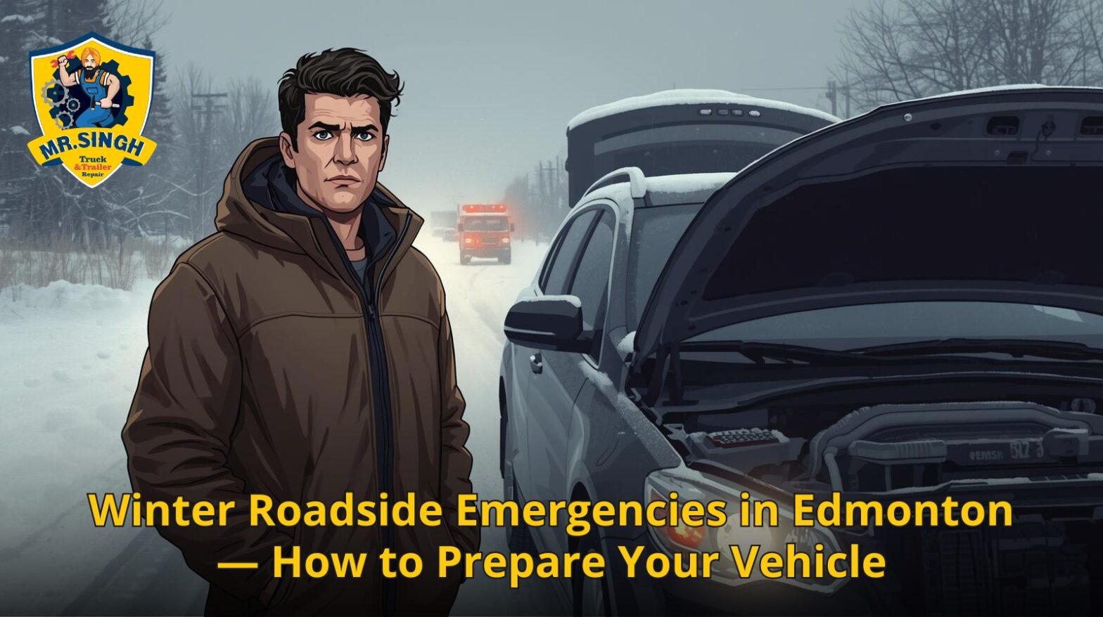 roadside emergency service for trucks in Edmonton winter