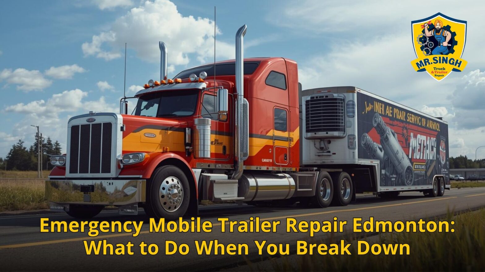 Emergency mobile trailer repair Edmonton roadside service