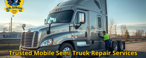 Mobile semi truck repair service in Edmonton providing 24/7 roadside assistance for heavy-duty truck breakdowns