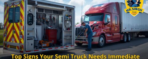 mobile truck repair Edmonton mechanic fixing semi truck roadside