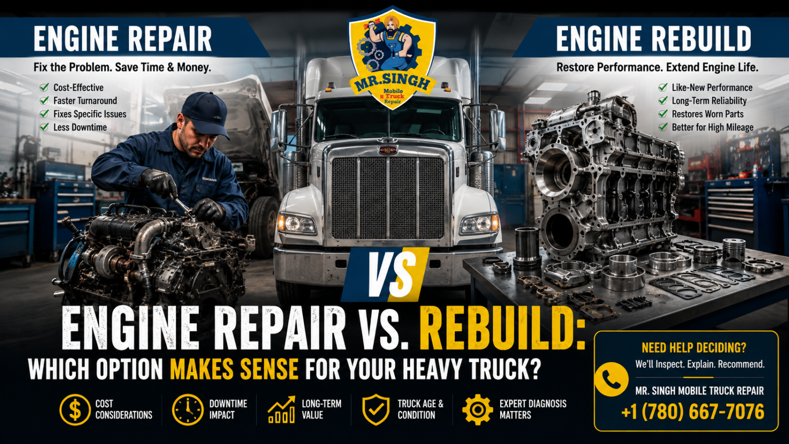 Heavy truck engine repair